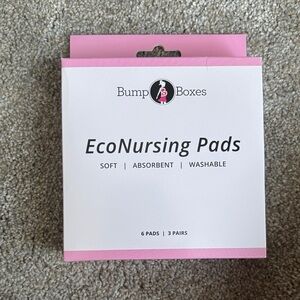 Bump Boxes EcoNursing Pads - Pink, green, and black